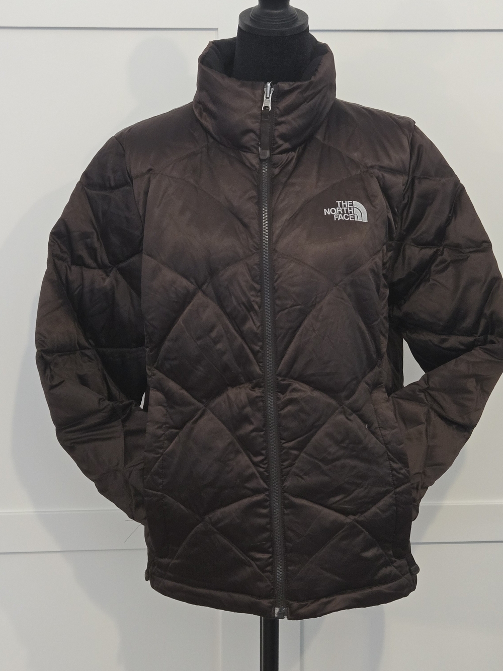 The North Face Women's Quilted Puffer Jacket in Dark Brown